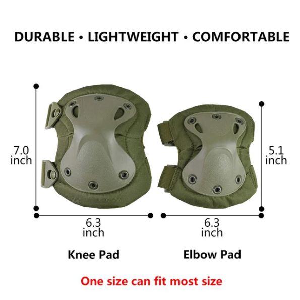 4Pcs/Set Knee and Elbow Pads, Protective Pad Outdoor Safety Gear, Adjustable Straps