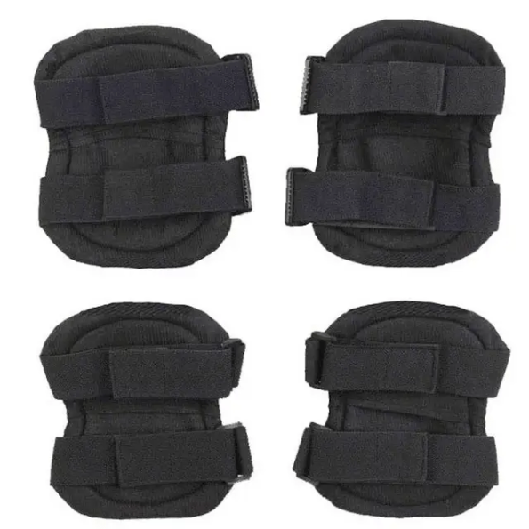 4Pcs/Set Knee and Elbow Pads, Protective Pad Outdoor Safety Gear, Adjustable Straps