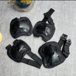 Black Tactical Knee and Elbow Protective Outdoor Pads