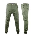 New Collections Multi Pocket Cargo Pants Tie Feet Tactical