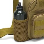 Tactical Chest Sling Bag Shoulder One Strap Backpack – Brown