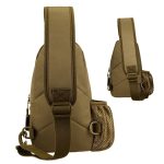 Tactical Chest Sling Bag Shoulder One Strap Backpack – Brown