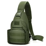 Tactical Chest Sling Bag Shoulder One Strap Backpack – Green