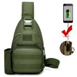 Tactical Chest Sling Bag Shoulder One Strap Backpack - Green