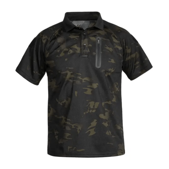 Outdoor Short Sleeve Camo Pave Hawk Polo Shirt