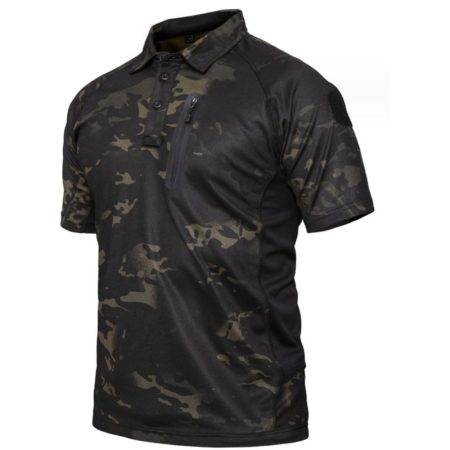 Outdoor Short Sleeve Camo Pave Hawk Polo Shirt