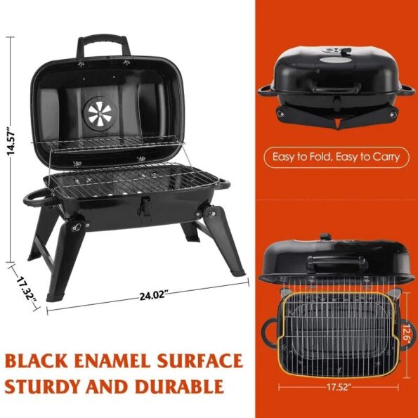 Portable Outdoor Charcoal BBQ Cooking Grill