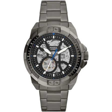 Fossil Mens Watch ME3218 Branson Automatic Smoke Stainless Steel