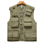 Outdoor Mesh Breathable Multi Pocket Photography Vest Half Jacket