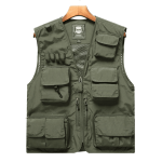 Outdoor Mesh Breathable Multi Pocket Photography Vest Half Jacket