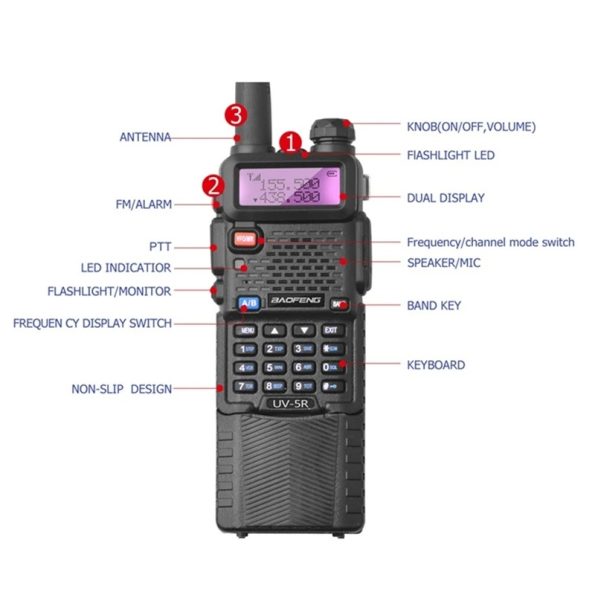 Baofeng UV-5R 3800mAh Two Way Radio Portable Walkie Talkie 10KM