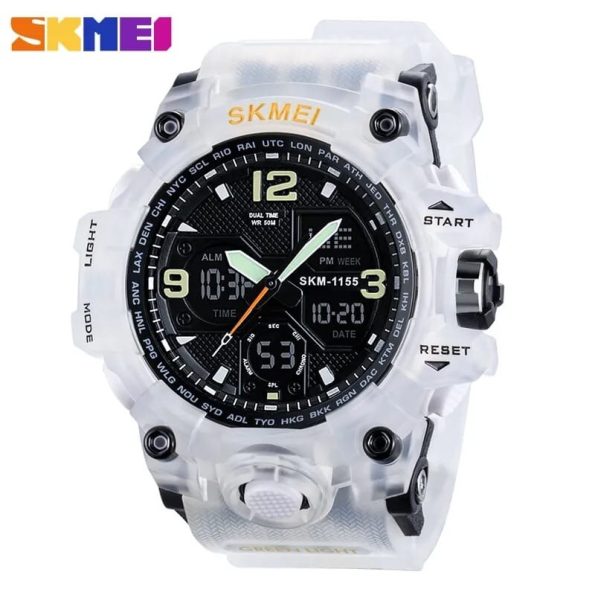 SKMEI Fashion Sports Waterproof Digital 2 Time Chronograph Watch 1155B