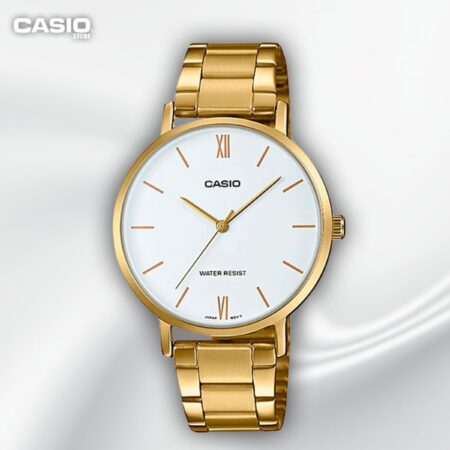 Casio LTP-VT01G-7B Analog Gold-Tone Stainless Steel Ladies Dress Watch