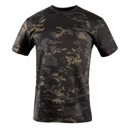 Custom 100% Cotton Breathable Camouflage T Shirt – Black Camo