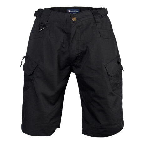 IX7 Tactical Shorts Summer Multi-Pocket Five-Point Cargo Shorts - Black