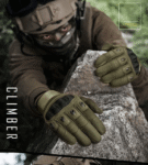 High Quality Full Finger Tactical Gloves Kenya with Carbon Fiber Knuckles