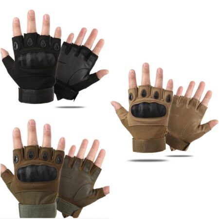 Flexible Breathable Half Finger Tactical Outdoor Microfiber Gloves