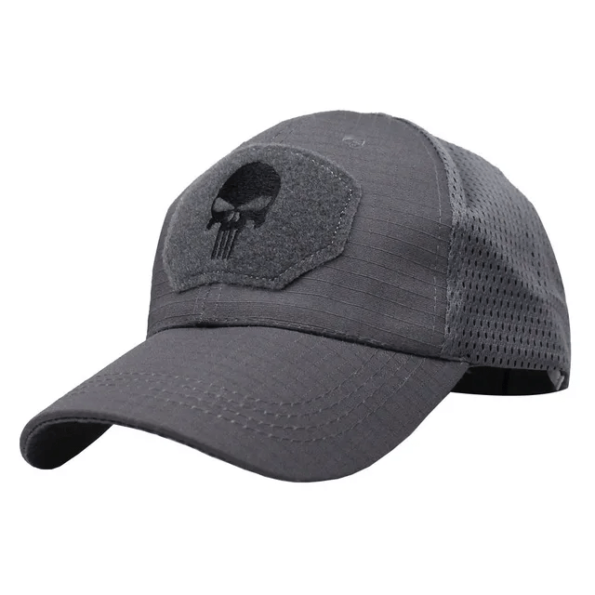 New Mesh Punisher Baseball Cap Grey – Tactical Outdoor Hat Kenya