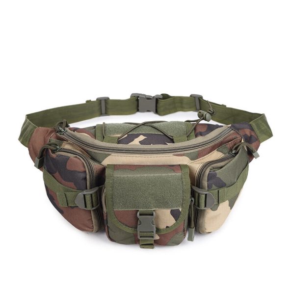 Outdoor Tactical Waist Bag Waterproof Pouch Woodland Camo