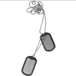 High Quality Double Dog Tags Stainless Steel Blank Metal with Rubber Silencers