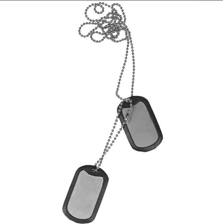 High Quality Double Dog Tags Stainless Steel Blank Metal with Rubber Silencers