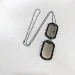 High Quality Double Dog Tags Stainless Steel Blank Metal with Rubber Silencers