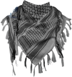Tactical Desert Shemagh Head Shawl Bandana Scarf Mask Grey/Black