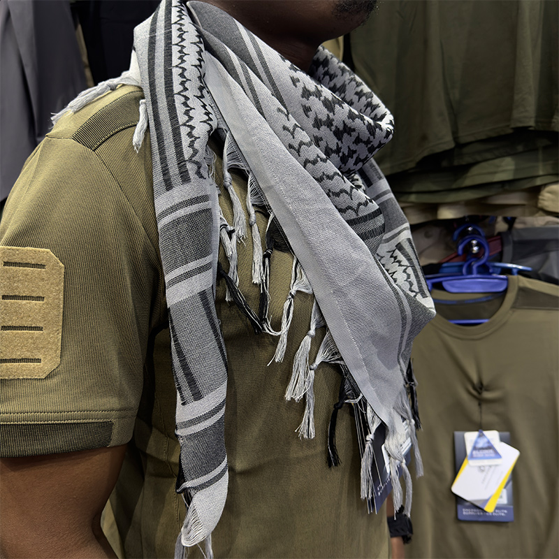 Versatile Tactical Shemagh Scarf Kenya – Grey/Black Desert Head Wrap Versatile Tactical Shemagh Scarf Kenya – Grey/Black Desert Head Wrap