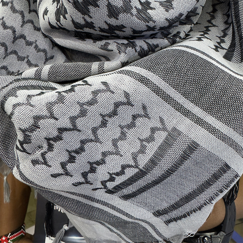 Versatile Tactical Shemagh Scarf Kenya – Grey/Black Desert Head Wrap Versatile Tactical Shemagh Scarf Kenya – Grey/Black Desert Head Wrap