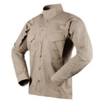Brown Tactical Shirt – Durable Ripstop Fabric, Breathable Long Sleeve Shirt