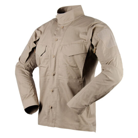 Brown Tactical Shirt – Durable Ripstop Fabric, Breathable Long Sleeve Shirt