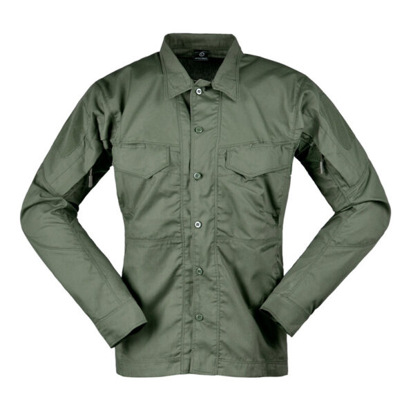 Olive Green Tactical Shirt – Ripstop, Durable, Lightweight, Breathable Long Sleeve Shirt