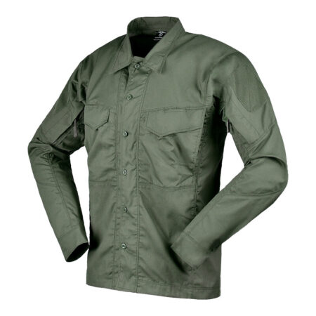 Olive Green Tactical Shirt – Resilient Ripstop & Breathable Long Sleeve Field Shirt