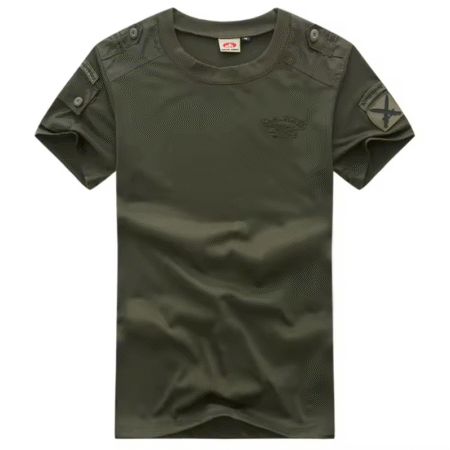 Tactical Utility T-Shirt – Comfortable Outdoor Style with Shoulder Pockets