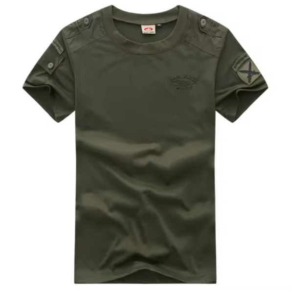 Tactical Utility T-Shirt – Comfortable Outdoor Style with Shoulder Pockets