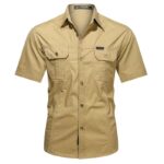 Men’s Outdoor Utility Shirt – Lightweight, Breathable & Functional (Brown)