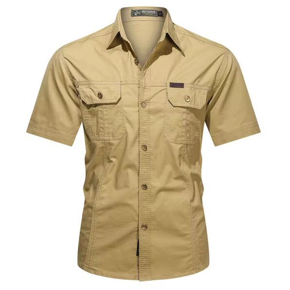 Men’s Outdoor Utility Shirt – Lightweight, Breathable & Functional (Brown)