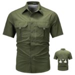 Men's Stretch Outdoor Shirt – Lightweight, Quick-Dry & Breathable (Green)