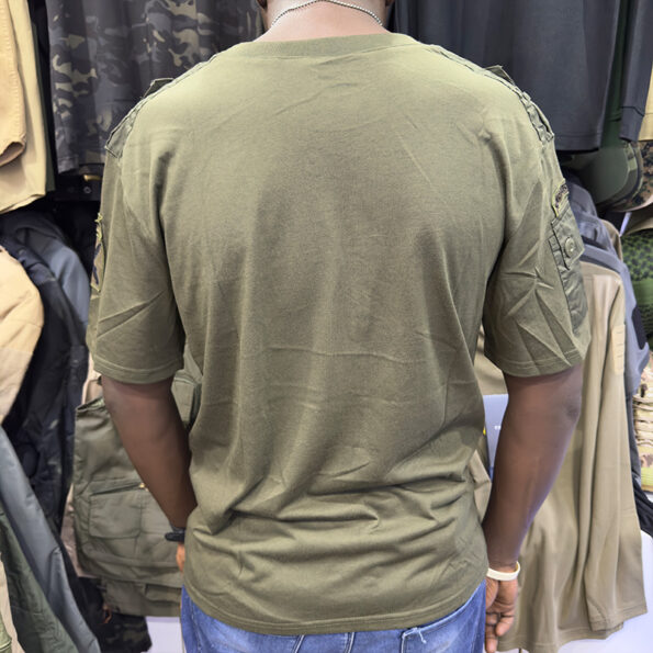 Tactical Utility T-Shirt – Comfortable Outdoor Style with Shoulder Pockets