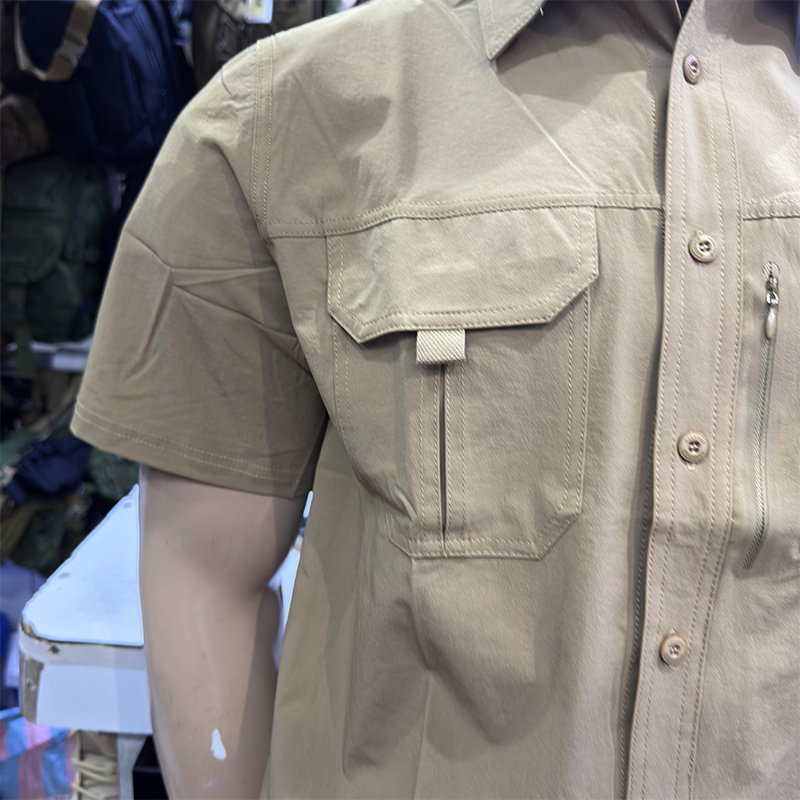 Mens Stretch Outdoor Breathable Brown Shirt Mens Stretch Outdoor Breathable Brown Shirt