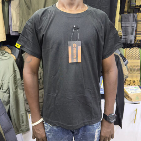 Outdoor Tactical Breathable Quick Dry Short Sleeve T-shirt (Black)