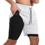Men’s 2-in-1 Gym Shorts – Built-In Compression with Phone Pocket