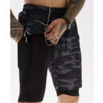 Men’s 2-in-1 Gym Shorts – Built-In Compression with Phone Pocket