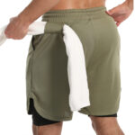 Men’s 2-in-1 Gym Shorts – Built-In Compression with Phone Pocket