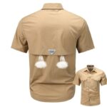 Men’s Stretch Outdoor Shirt – Lightweight, Quick-Dry & Breathable (Brown)