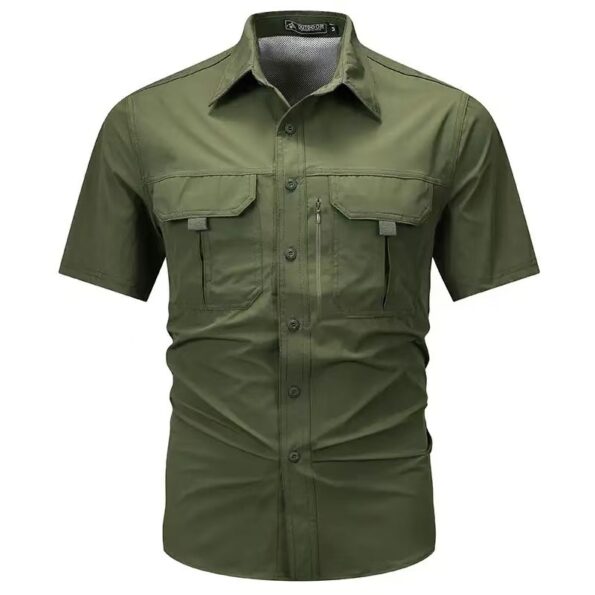 Men's Stretch Outdoor Shirt – Lightweight, Quick-Dry & Breathable (Green)