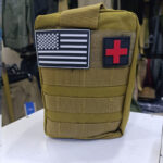 Emergency Survival Kit and First Aid Kit Professional Survival Gear SOS Emergency Tool with Molle Pouch (Brown)