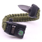 Multifunction Survival Paracord Bracelet with Compass, Watch & Emergency Tools