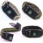7-in-1 Multifunction Survival Paracord Bracelet with Compass, Watch & Emergency Tools – Outdoor Adventure Gear