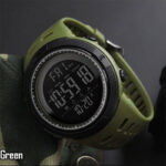 SKMEI Men Sport Watches Waterproof Shock Resistant Countdown Fashion Man Clock Watch Digital Wristwatches Relogio Masculino 1251 – Green